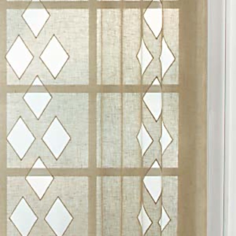 Beacon Hill Linen Diamond Sand Luxury Drapery Sheer Made in Belgium